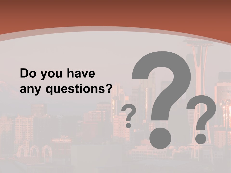 A Picture Of A City With A Mountain In The Background PowerPoint Template