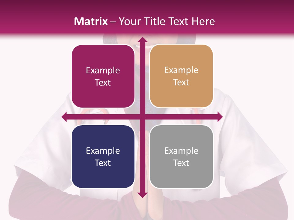 A Woman In A Doctor's Coat With A Stethoscope On Her PowerPoint Template