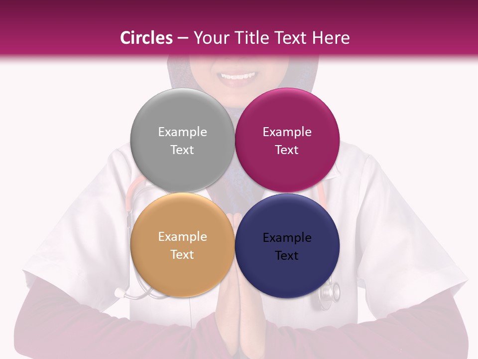 A Woman In A Doctor's Coat With A Stethoscope On Her PowerPoint Template