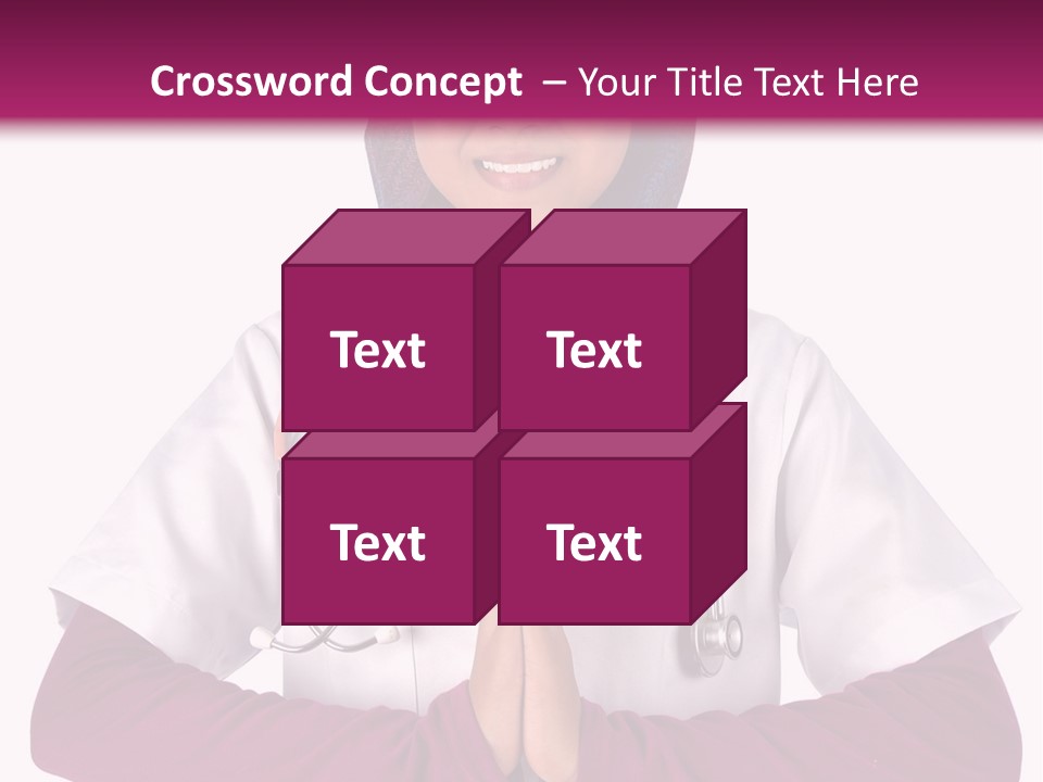 A Woman In A Doctor's Coat With A Stethoscope On Her PowerPoint Template