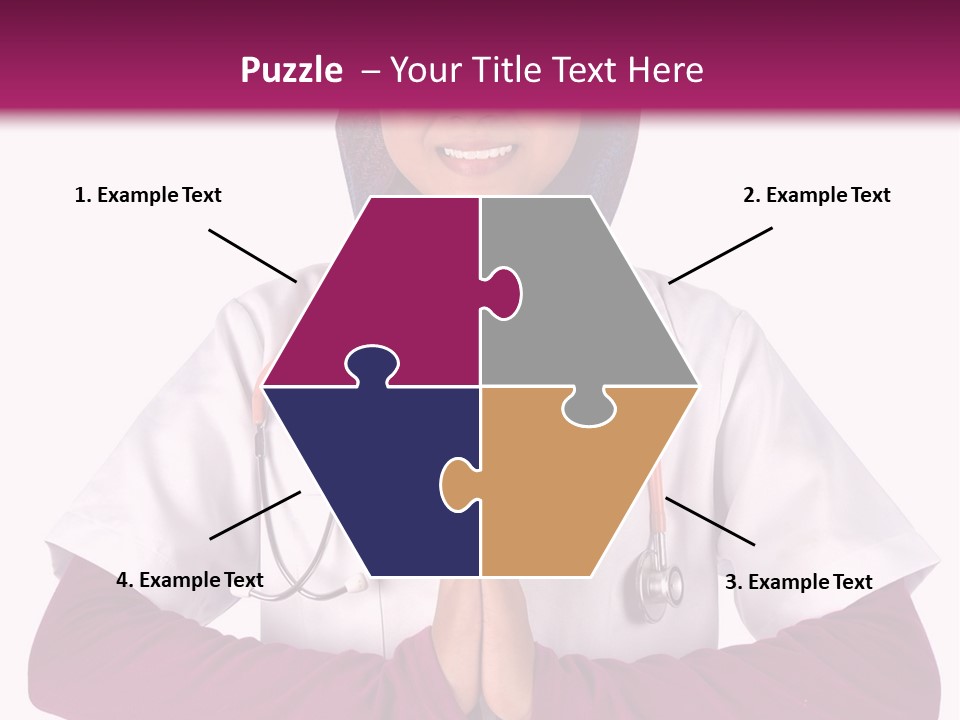 A Woman In A Doctor's Coat With A Stethoscope On Her PowerPoint Template