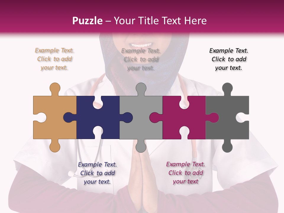 A Woman In A Doctor's Coat With A Stethoscope On Her PowerPoint Template