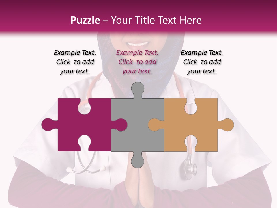 A Woman In A Doctor's Coat With A Stethoscope On Her PowerPoint Template