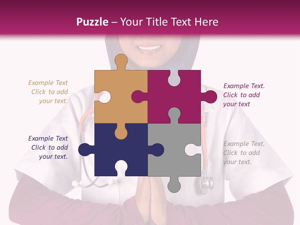 A Woman In A Doctor's Coat With A Stethoscope On Her PowerPoint Template