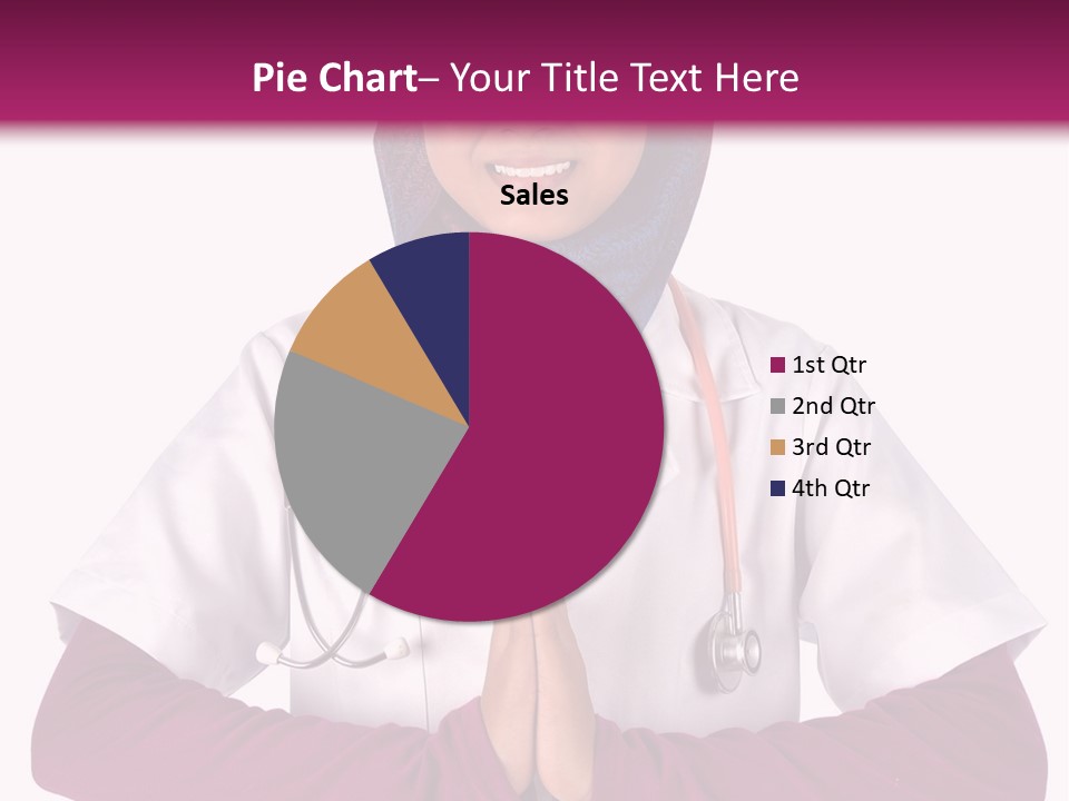 A Woman In A Doctor's Coat With A Stethoscope On Her PowerPoint Template