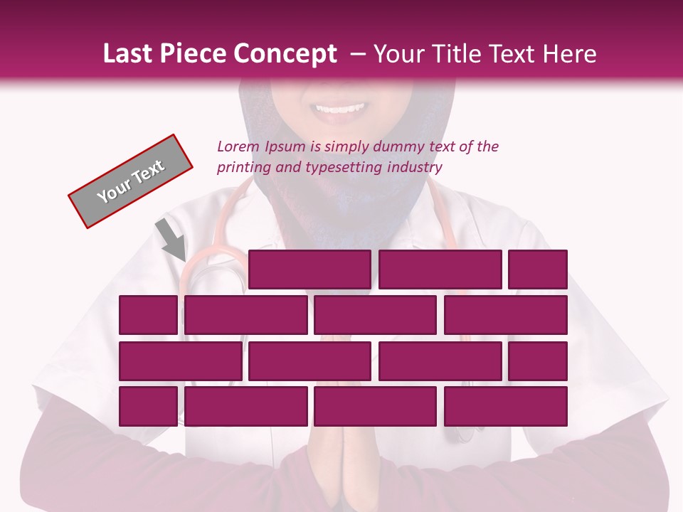 A Woman In A Doctor's Coat With A Stethoscope On Her PowerPoint Template