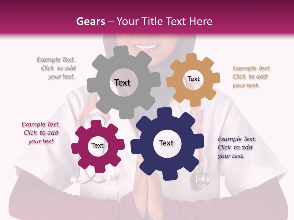 A Woman In A Doctor's Coat With A Stethoscope On Her PowerPoint Template