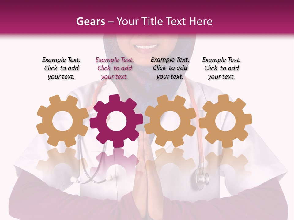 A Woman In A Doctor's Coat With A Stethoscope On Her PowerPoint Template