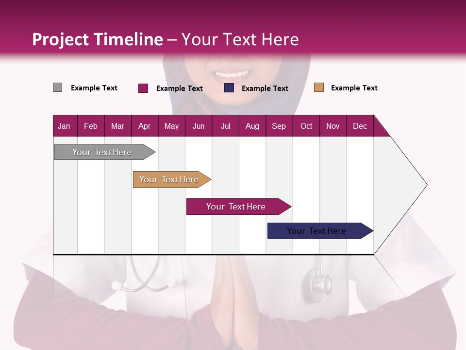 A Woman In A Doctor's Coat With A Stethoscope On Her PowerPoint Template