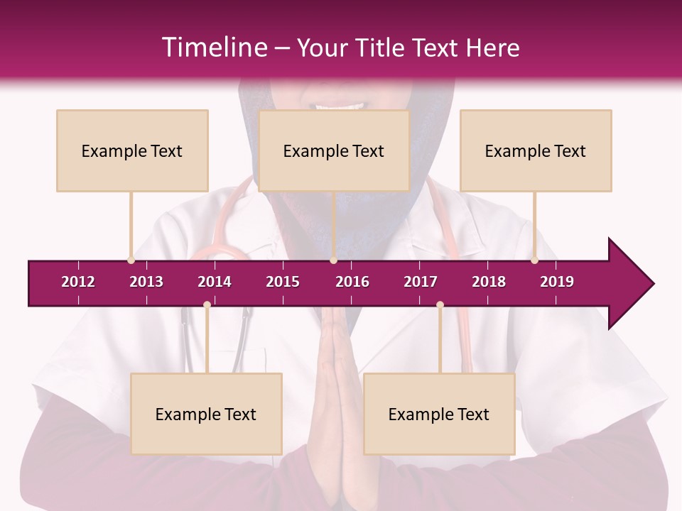 A Woman In A Doctor's Coat With A Stethoscope On Her PowerPoint Template