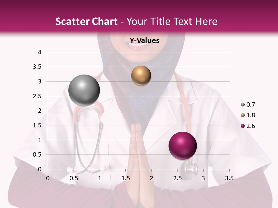 A Woman In A Doctor's Coat With A Stethoscope On Her PowerPoint Template