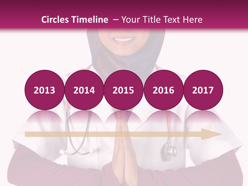 A Woman In A Doctor's Coat With A Stethoscope On Her PowerPoint Template