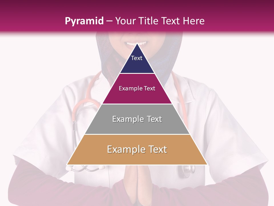 A Woman In A Doctor's Coat With A Stethoscope On Her PowerPoint Template