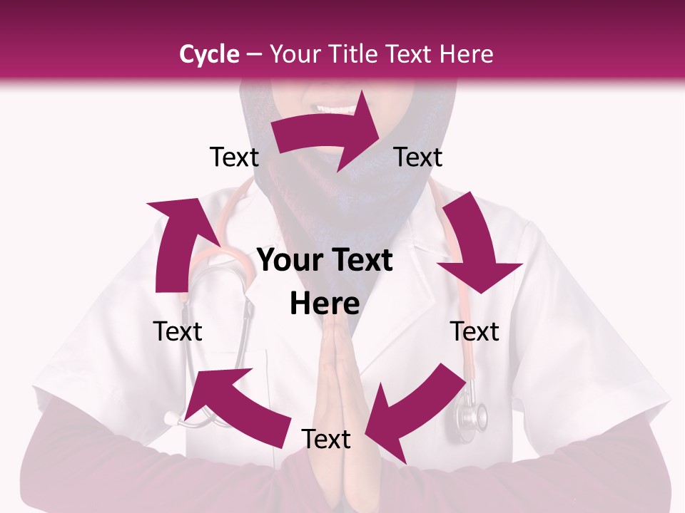 A Woman In A Doctor's Coat With A Stethoscope On Her PowerPoint Template