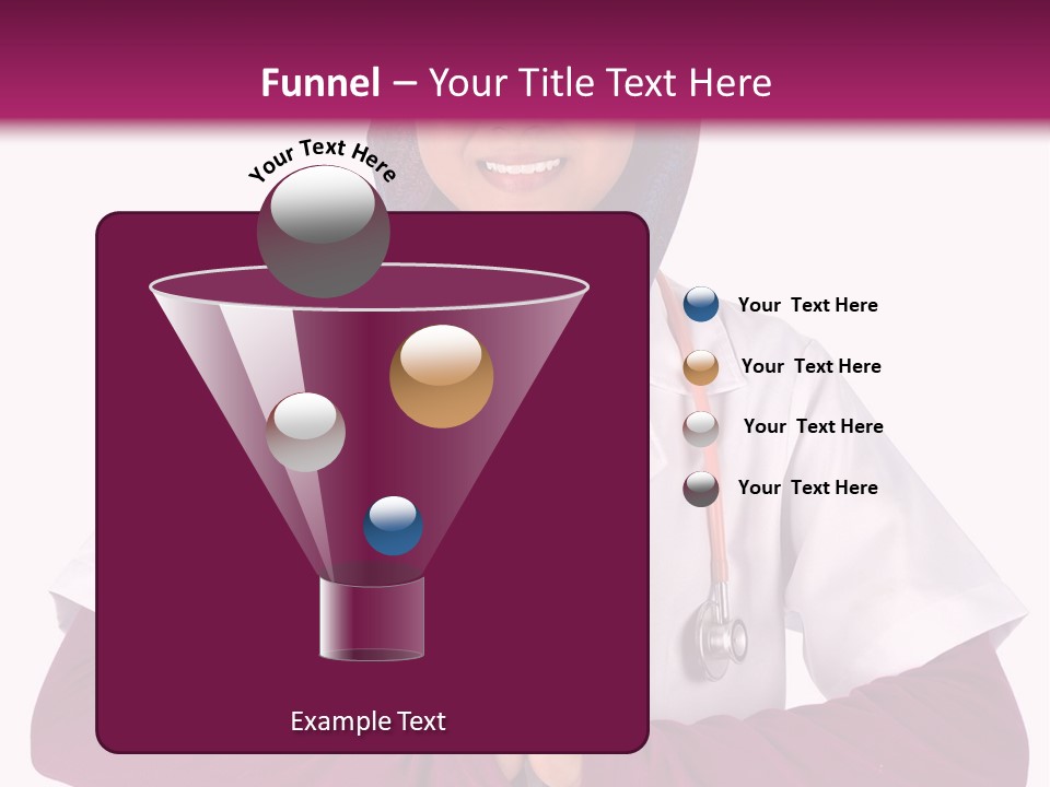 A Woman In A Doctor's Coat With A Stethoscope On Her PowerPoint Template