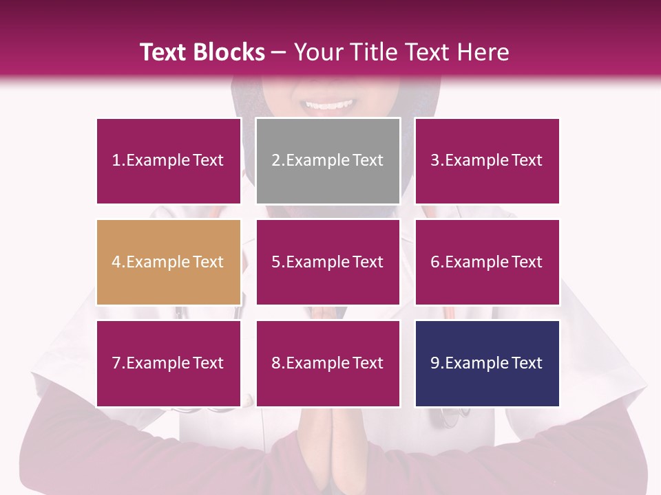 A Woman In A Doctor's Coat With A Stethoscope On Her PowerPoint Template