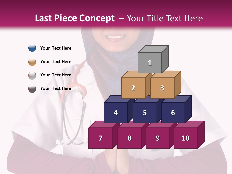 A Woman In A Doctor's Coat With A Stethoscope On Her PowerPoint Template