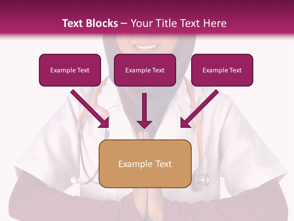 A Woman In A Doctor's Coat With A Stethoscope On Her PowerPoint Template