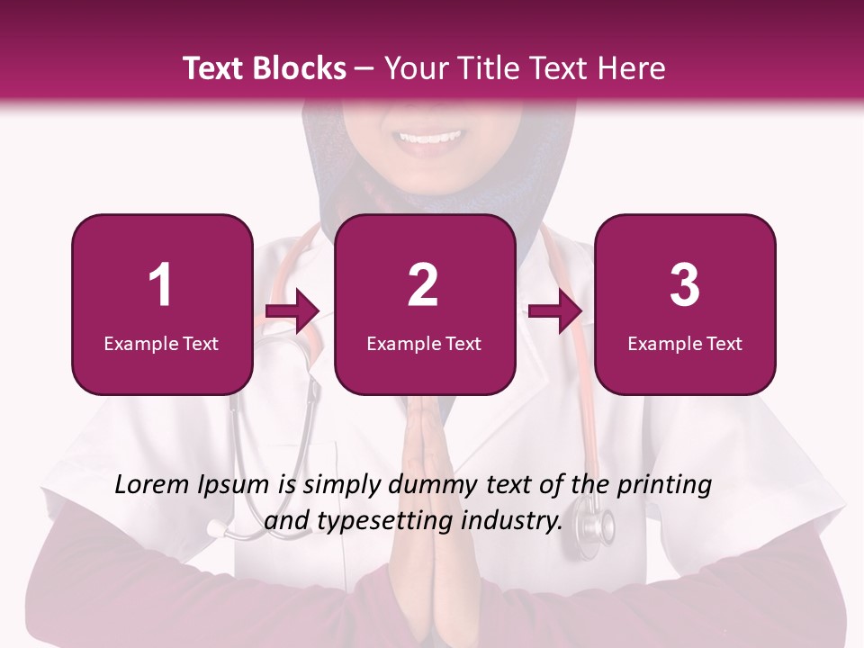 A Woman In A Doctor's Coat With A Stethoscope On Her PowerPoint Template