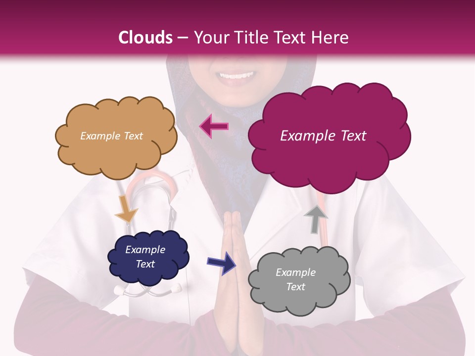 A Woman In A Doctor's Coat With A Stethoscope On Her PowerPoint Template
