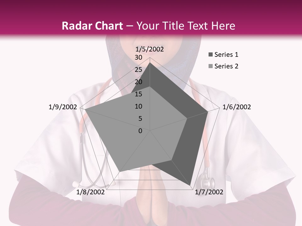 A Woman In A Doctor's Coat With A Stethoscope On Her PowerPoint Template