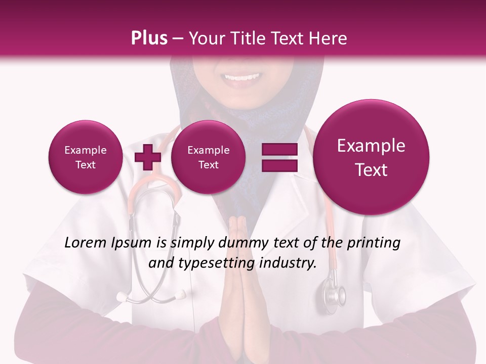 A Woman In A Doctor's Coat With A Stethoscope On Her PowerPoint Template
