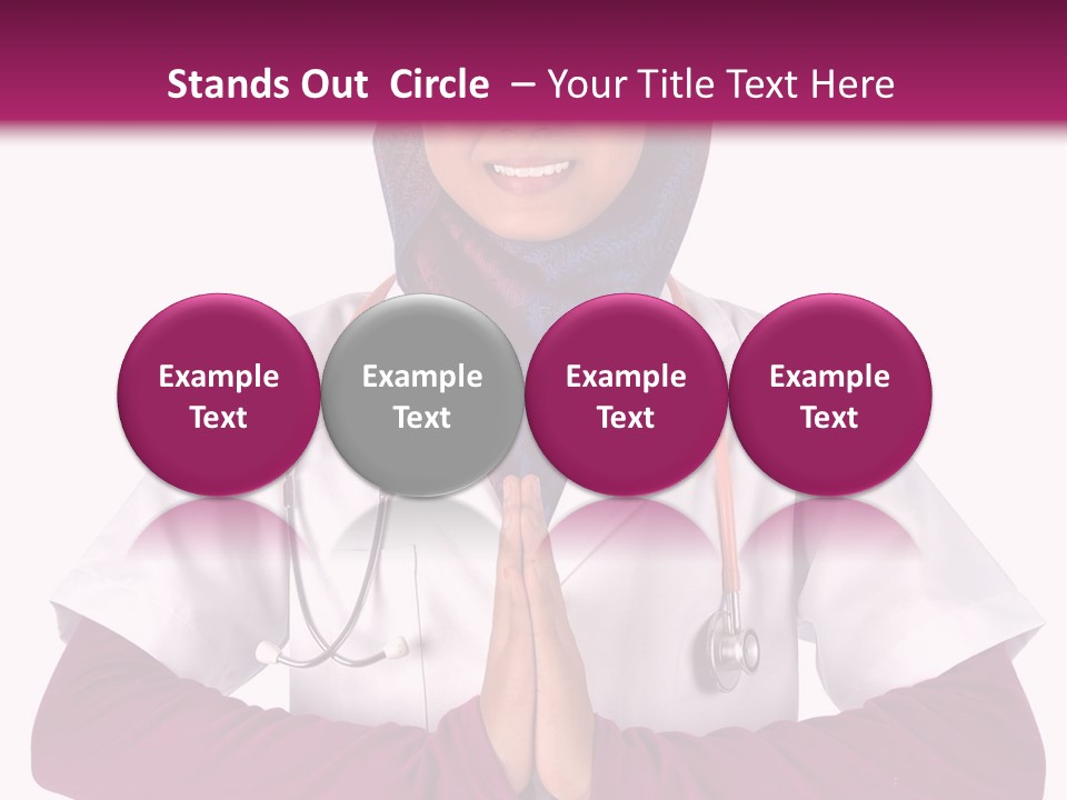 A Woman In A Doctor's Coat With A Stethoscope On Her PowerPoint Template