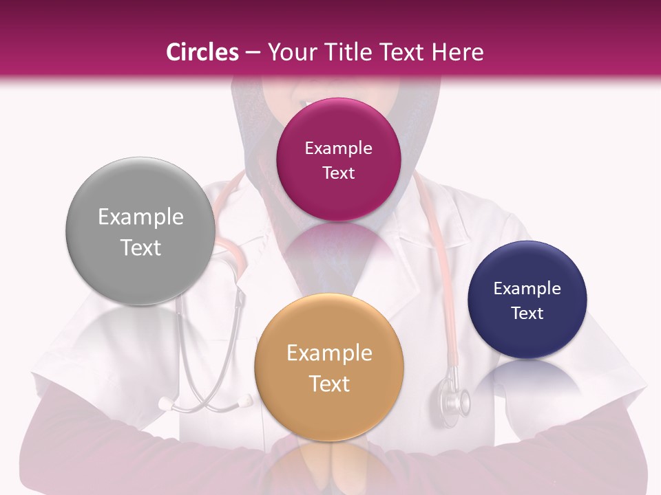 A Woman In A Doctor's Coat With A Stethoscope On Her PowerPoint Template