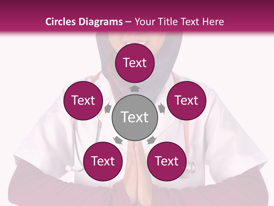 A Woman In A Doctor's Coat With A Stethoscope On Her PowerPoint Template