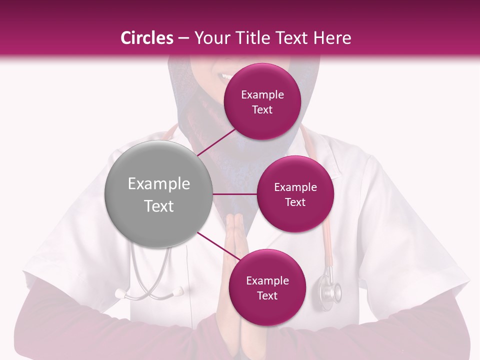 A Woman In A Doctor's Coat With A Stethoscope On Her PowerPoint Template