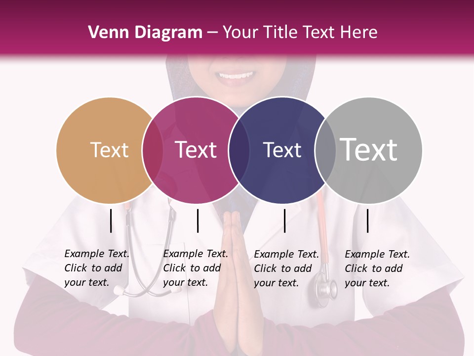 A Woman In A Doctor's Coat With A Stethoscope On Her PowerPoint Template