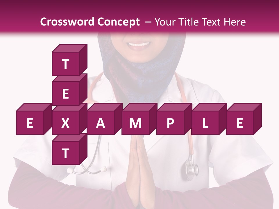 A Woman In A Doctor's Coat With A Stethoscope On Her PowerPoint Template