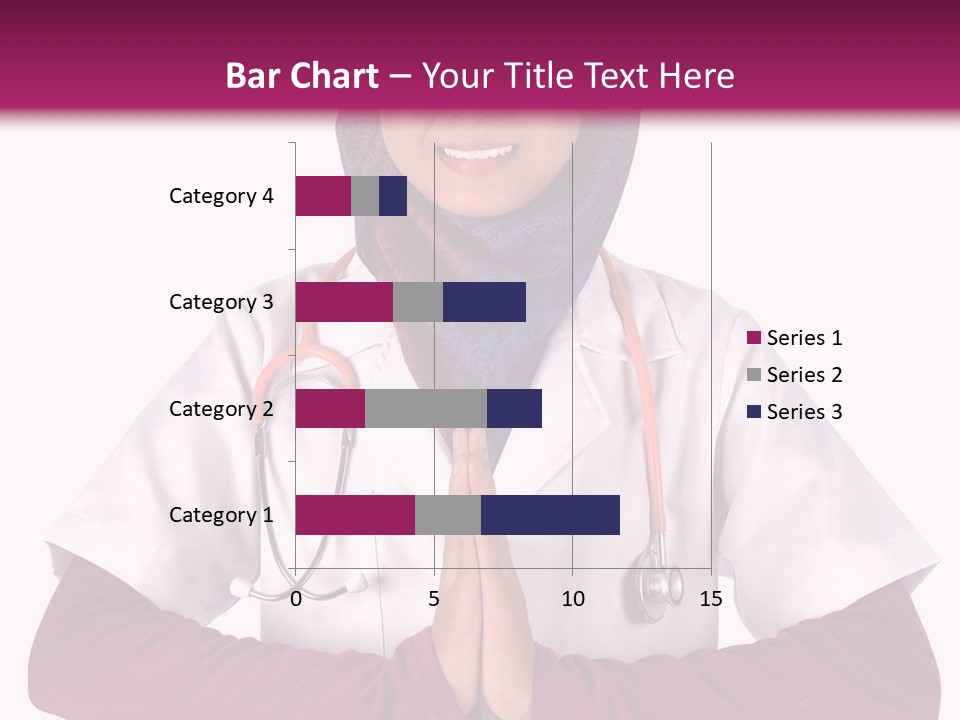 A Woman In A Doctor's Coat With A Stethoscope On Her PowerPoint Template