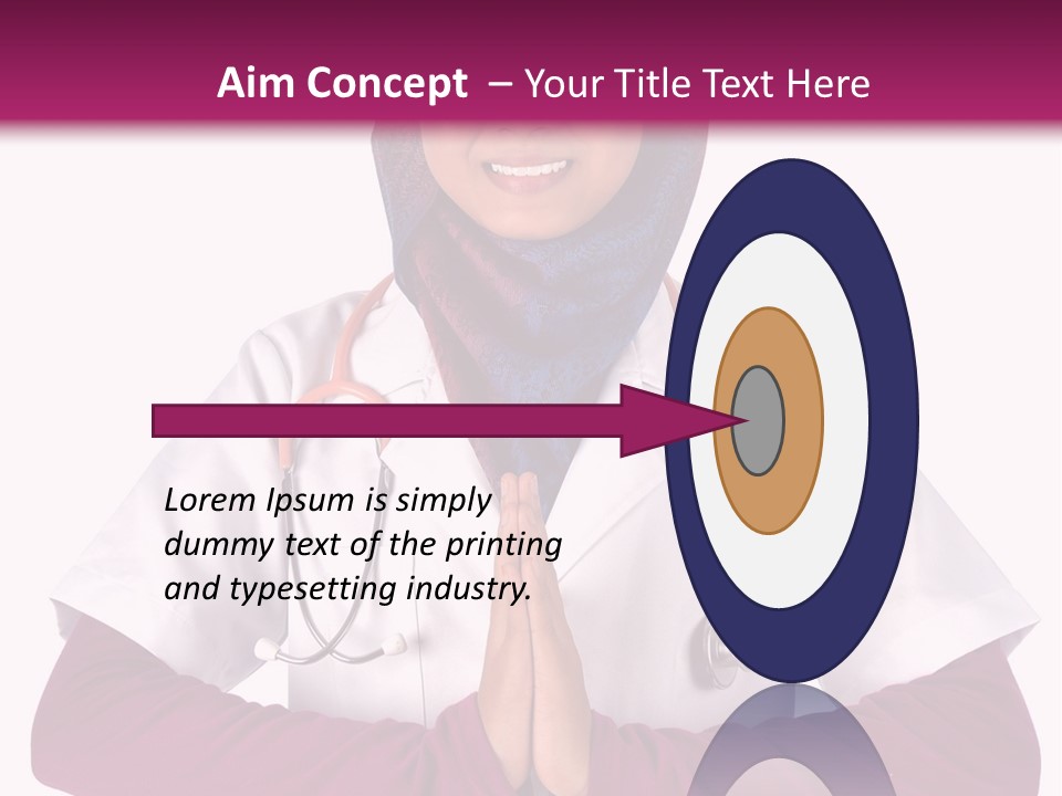 A Woman In A Doctor's Coat With A Stethoscope On Her PowerPoint Template