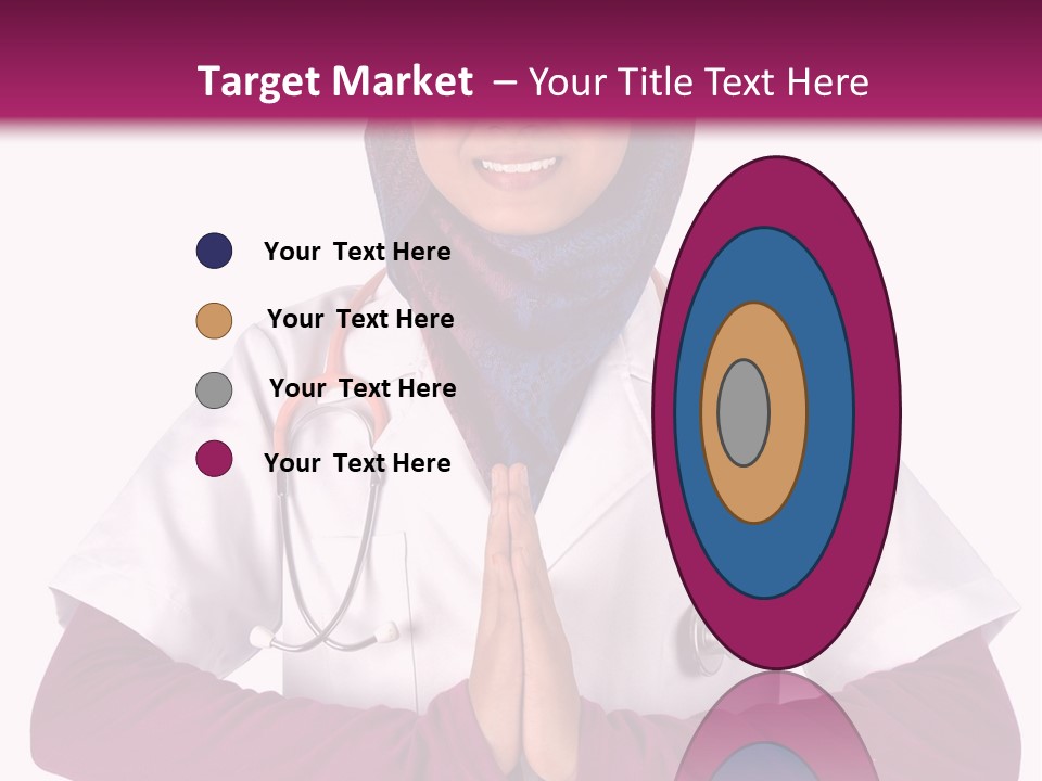 A Woman In A Doctor's Coat With A Stethoscope On Her PowerPoint Template