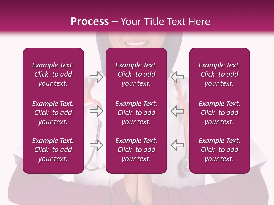 A Woman In A Doctor's Coat With A Stethoscope On Her PowerPoint Template