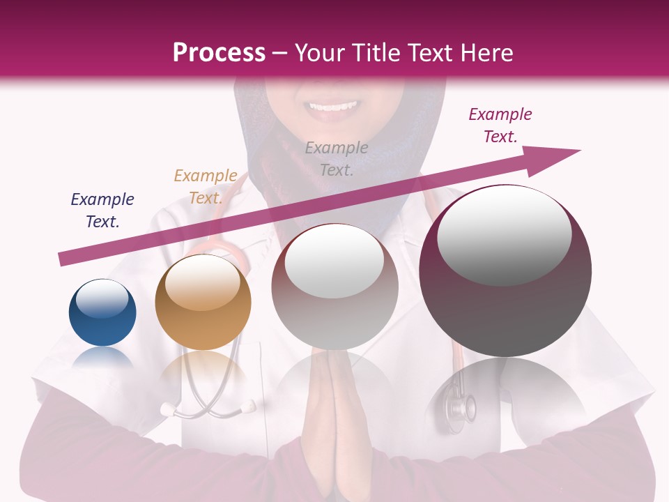 A Woman In A Doctor's Coat With A Stethoscope On Her PowerPoint Template
