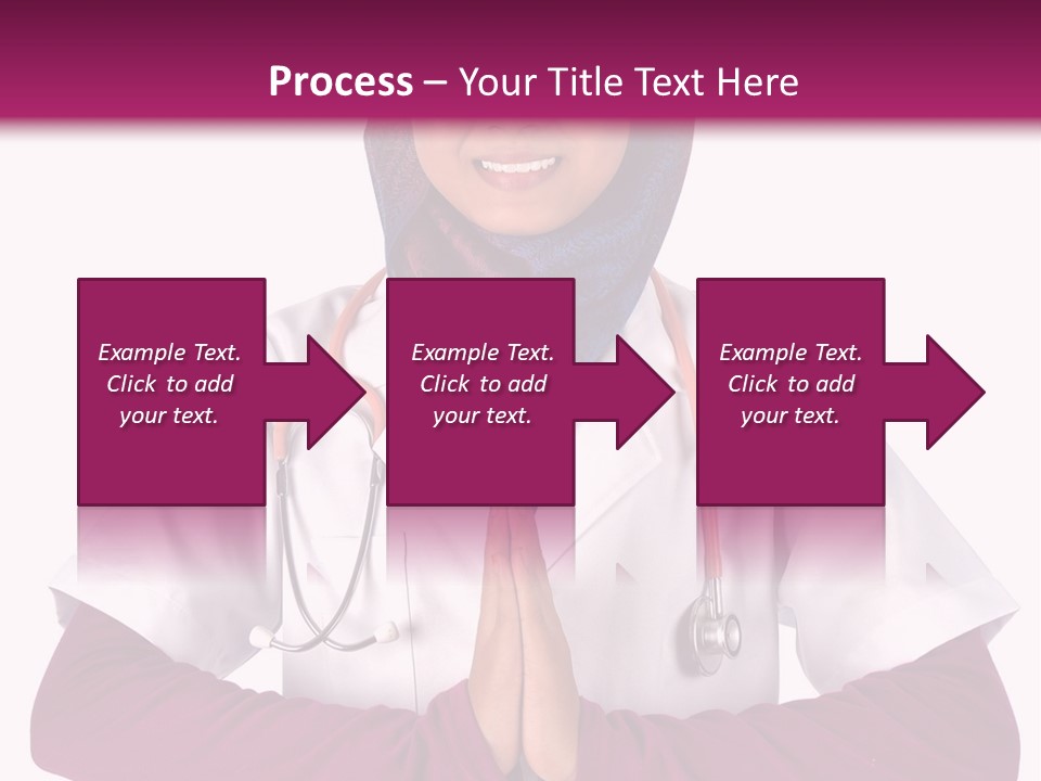 A Woman In A Doctor's Coat With A Stethoscope On Her PowerPoint Template