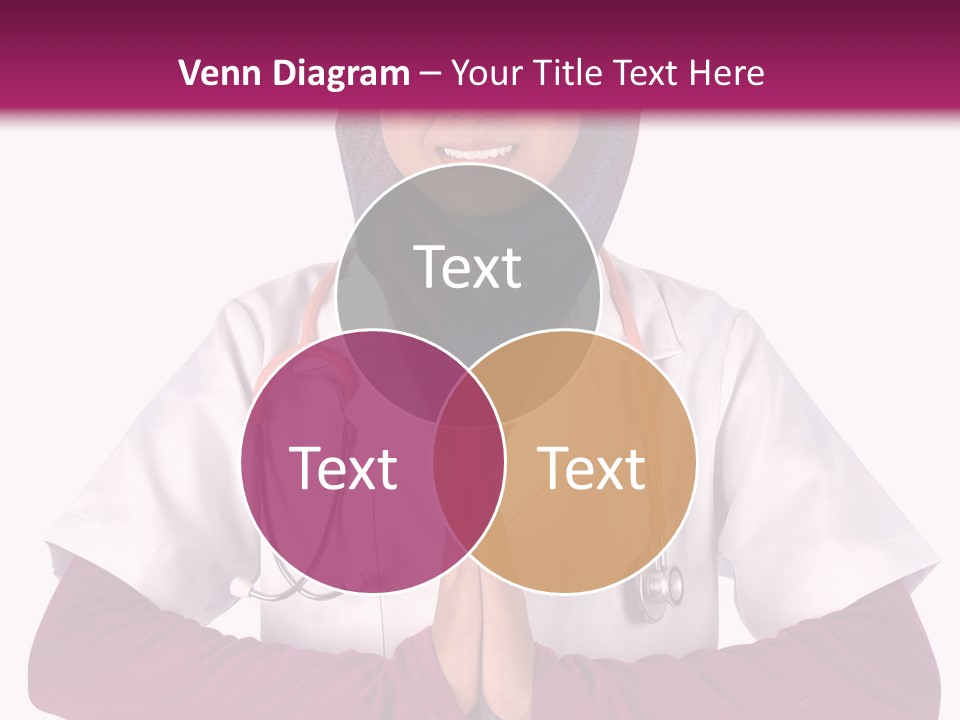 A Woman In A Doctor's Coat With A Stethoscope On Her PowerPoint Template