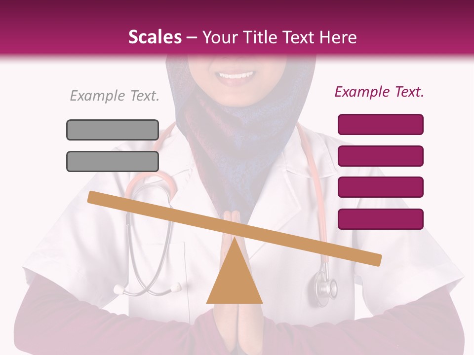 A Woman In A Doctor's Coat With A Stethoscope On Her PowerPoint Template