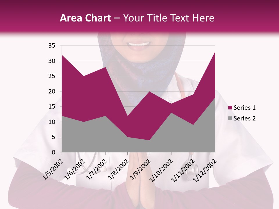 A Woman In A Doctor's Coat With A Stethoscope On Her PowerPoint Template