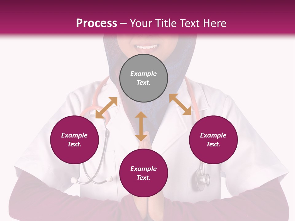 A Woman In A Doctor's Coat With A Stethoscope On Her PowerPoint Template