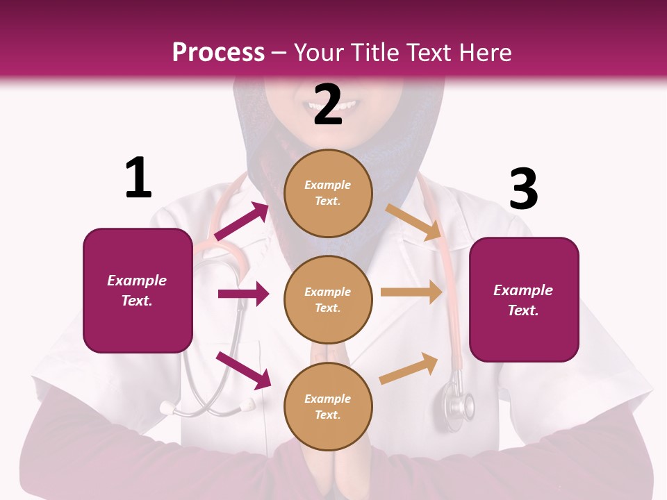 A Woman In A Doctor's Coat With A Stethoscope On Her PowerPoint Template