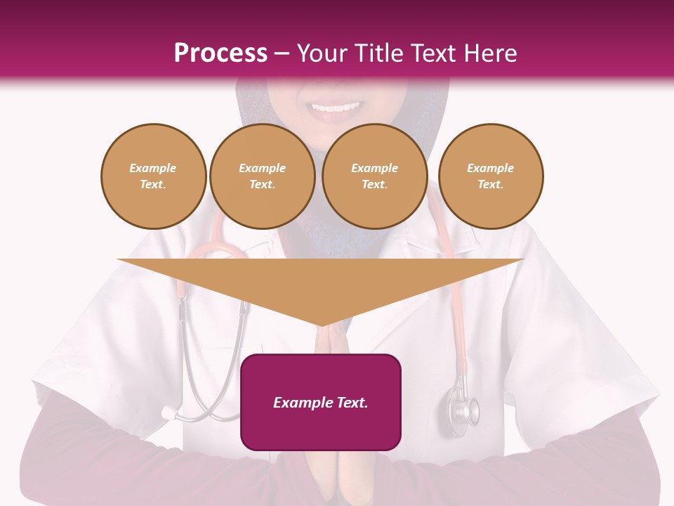 A Woman In A Doctor's Coat With A Stethoscope On Her PowerPoint Template