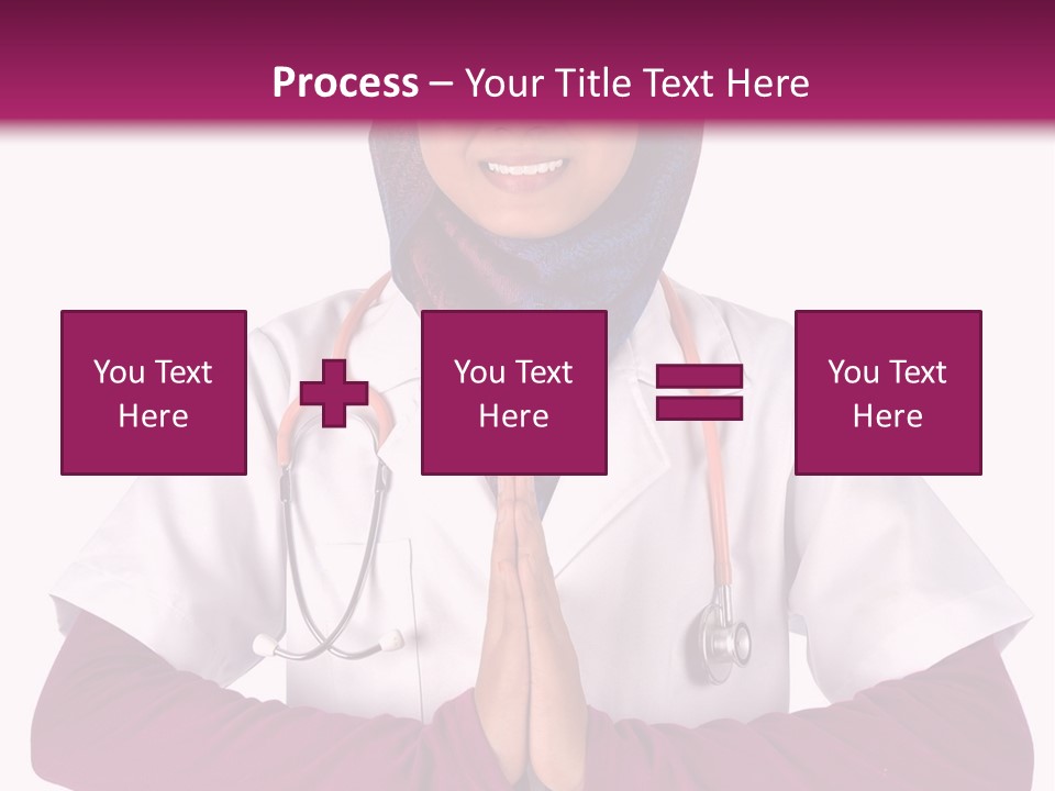 A Woman In A Doctor's Coat With A Stethoscope On Her PowerPoint Template