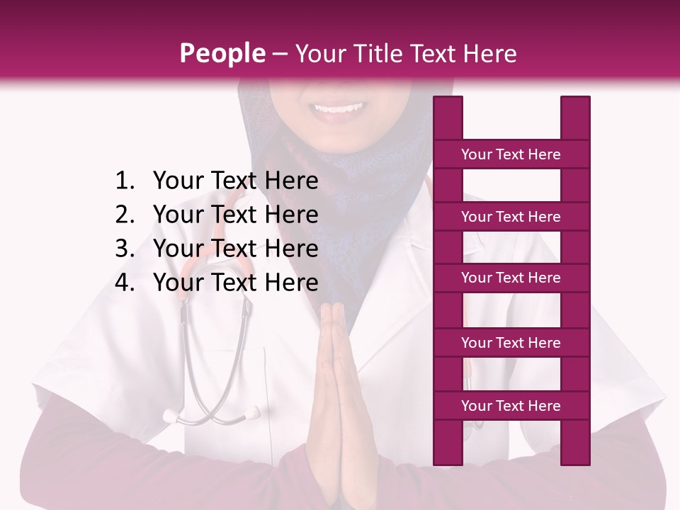 A Woman In A Doctor's Coat With A Stethoscope On Her PowerPoint Template