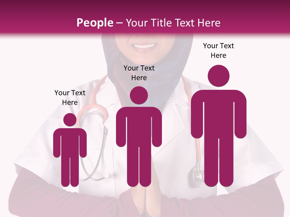 A Woman In A Doctor's Coat With A Stethoscope On Her PowerPoint Template