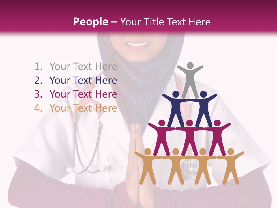 A Woman In A Doctor's Coat With A Stethoscope On Her PowerPoint Template
