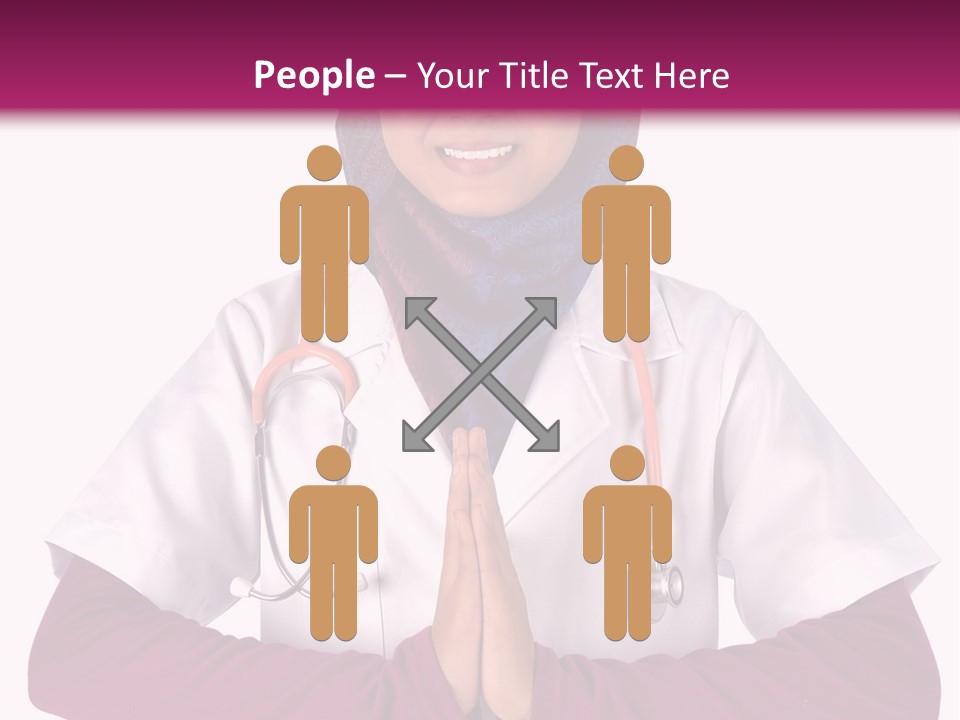 A Woman In A Doctor's Coat With A Stethoscope On Her PowerPoint Template