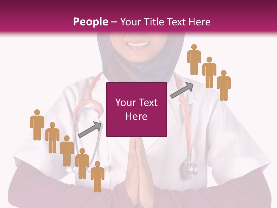 A Woman In A Doctor's Coat With A Stethoscope On Her PowerPoint Template